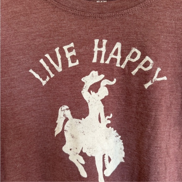Natural Life Live Happy Cowgirl tee size medium - Picture 2 of 5